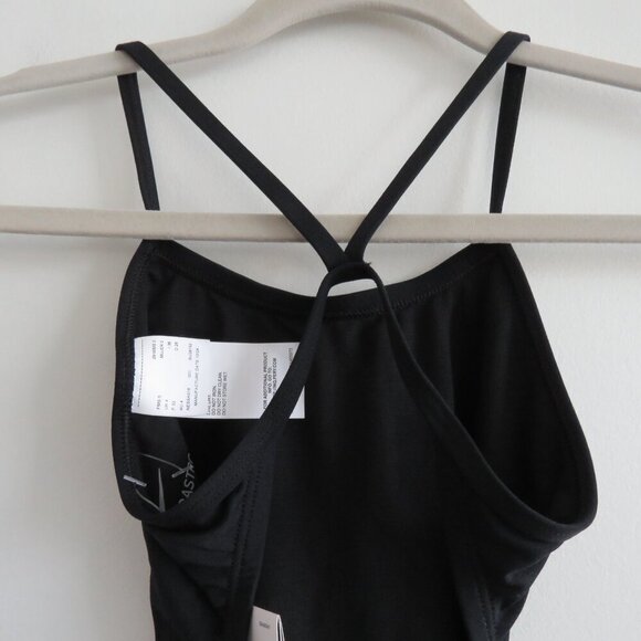 NIKE HYDRASTRONG Solid Racer Women's Athletic Swimsuit in Black - Size 0 NWT - Picture 9 of 12